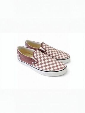 Classic Slip-On Checkerboard Brown/Tan "Color Theory"